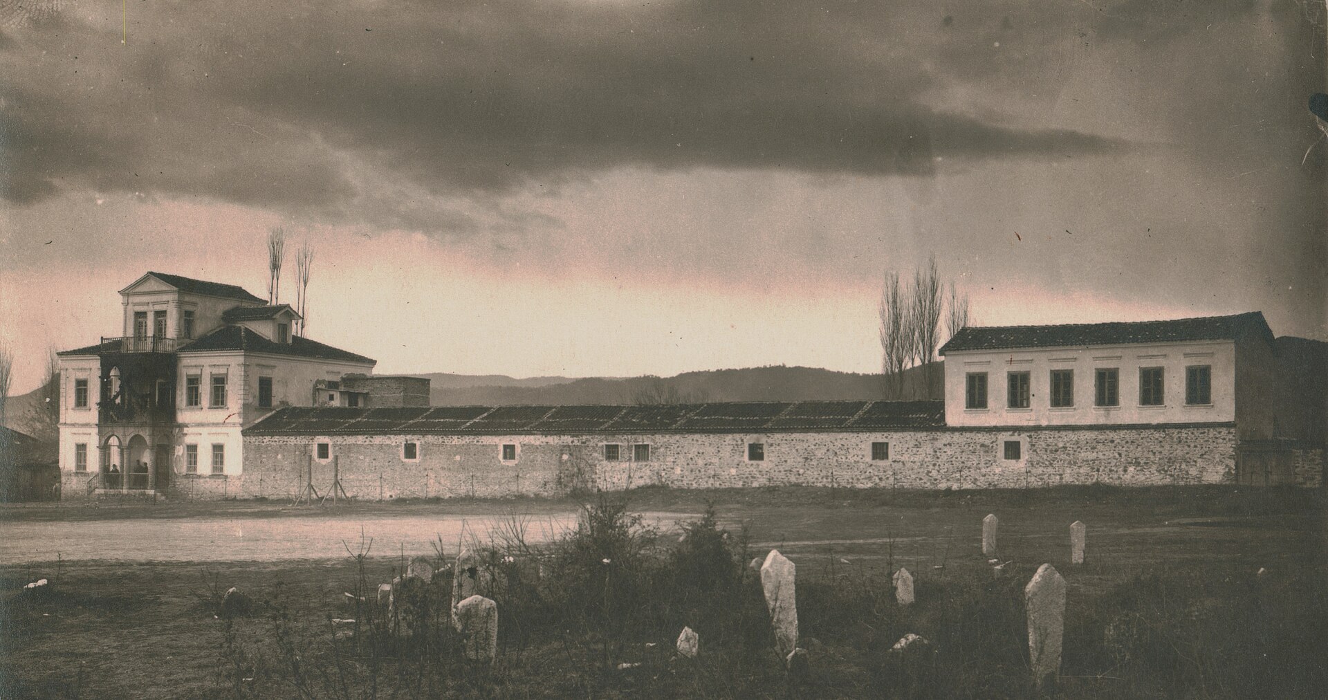 Archival view of the Elbasan Normal School complex